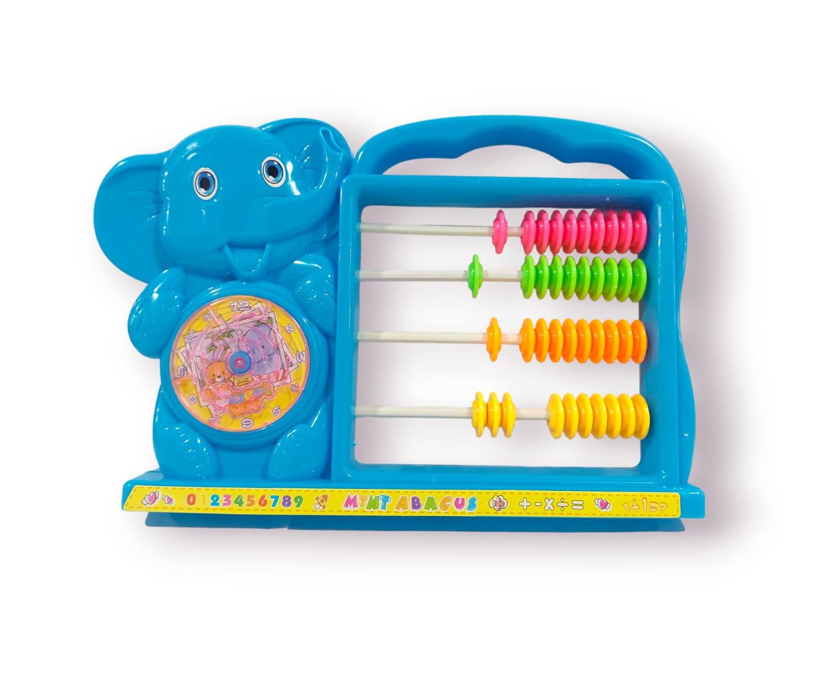ABACO CONTADOR DIDACTICO CON FORMA DE  ELEFANTE 26CM