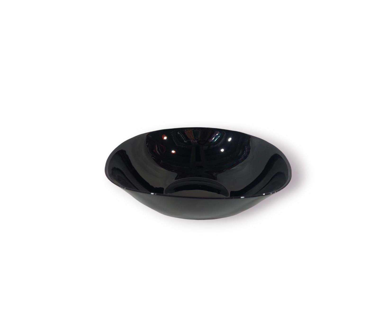 ENSALADERA CUADRADA OPALINA NEGRA 27CM