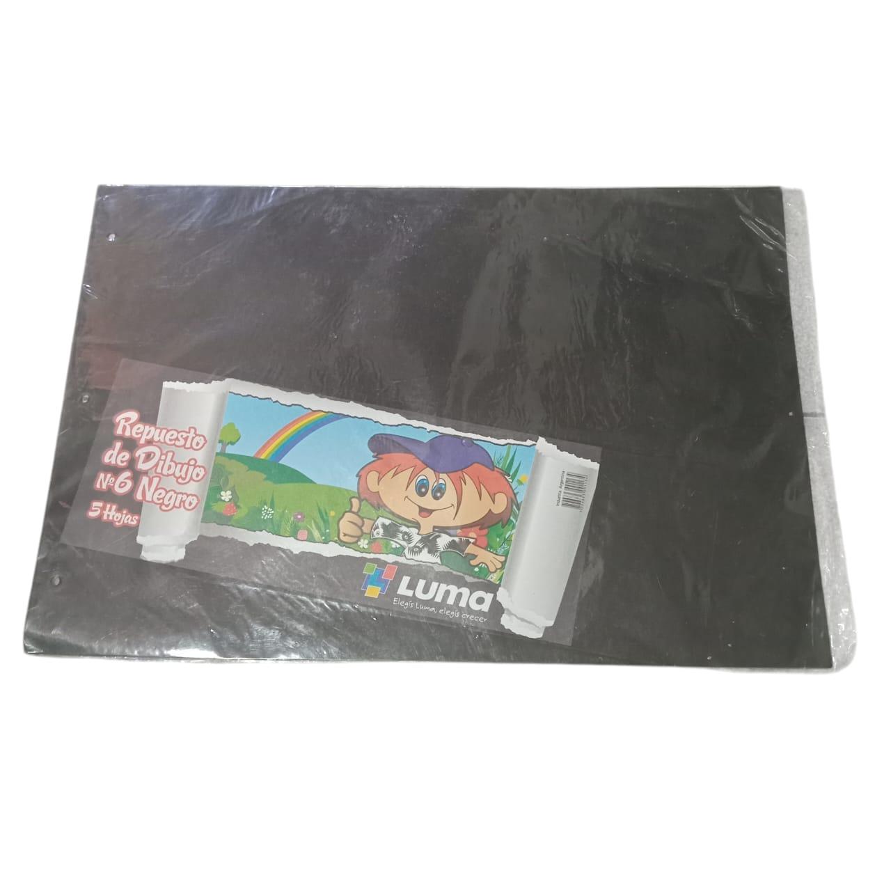 REPUESTO DE HOJAS CANSON PARA DIBUJO N*6 NEGRO LUMA