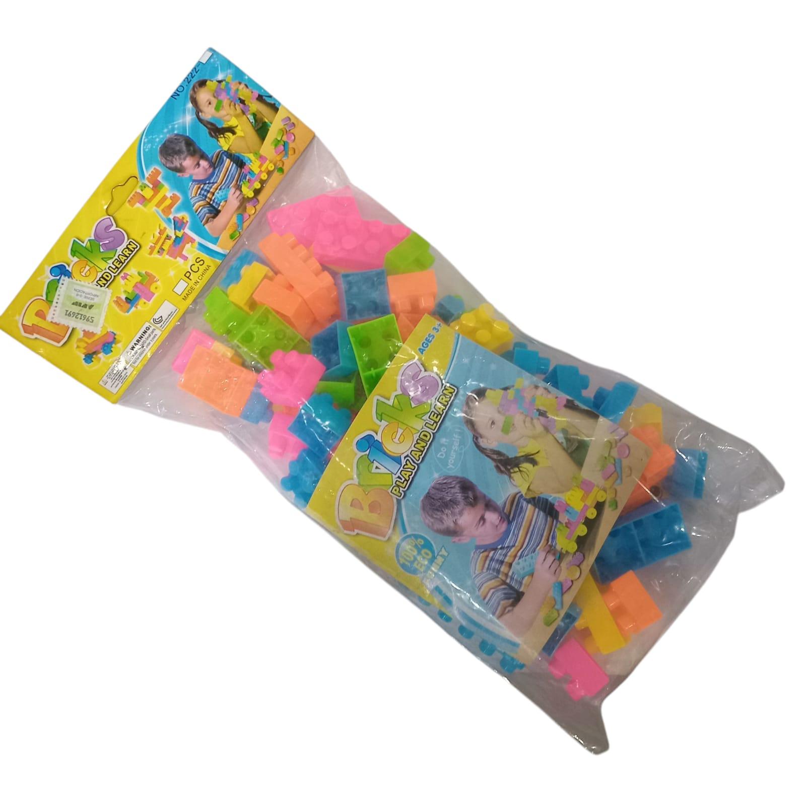 LADRILLOS CHICOS PLASTICOS X 80 PIEZAS 
