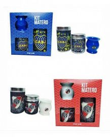 YERBERA AZUCARERA Y MATE MOTIVO FUTBOL CAJA REGALO