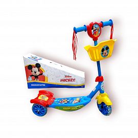 MONOPATIN 3 RUEDAS CON CANASTITO MICKEY EN CAJA
