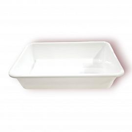 BANDEJA/BATEA RECTANGULAR MEDIANA PLASTICA 8 LTS BLANCA