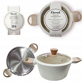 CACEROLA ANTIADHERENTE EFECTO GRANITO CAROL COLOR BEIGE N*22