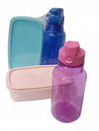 TUPPER HERMETICO + BOTELLA PLASTICA